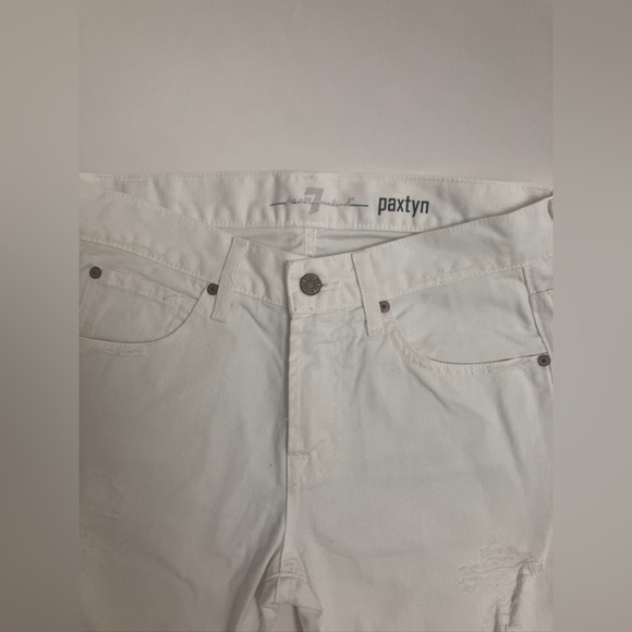 7 FOR ALL MANKIND “Paxtyn” white skinnies - Picture 2 of 5